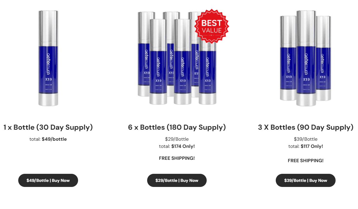Aeternum X19 serum discounted price